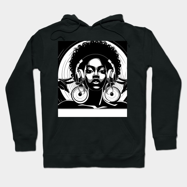 Afrocentric Woman Music Hoodie by Graceful Designs